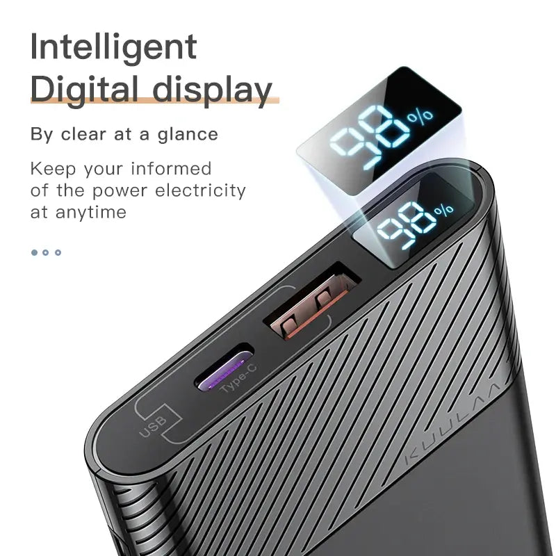 KUULAA Power Bank 10000mAh QC PD 3.0 Portable Power